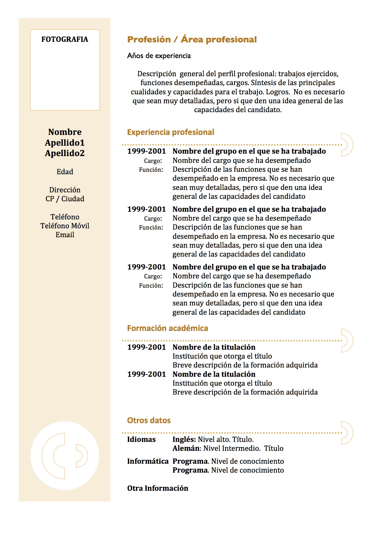 Ejemplos de Currículum Vitae | Todos los tipos de currículum | CV Trends